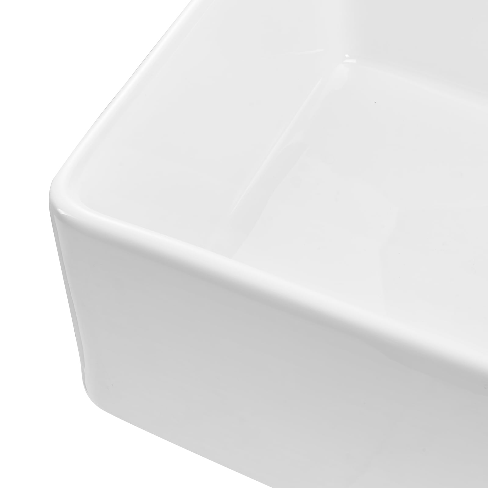 Farmhouse Sink Undermount Kitchen Single Bowl Fireclay White_voghion.com